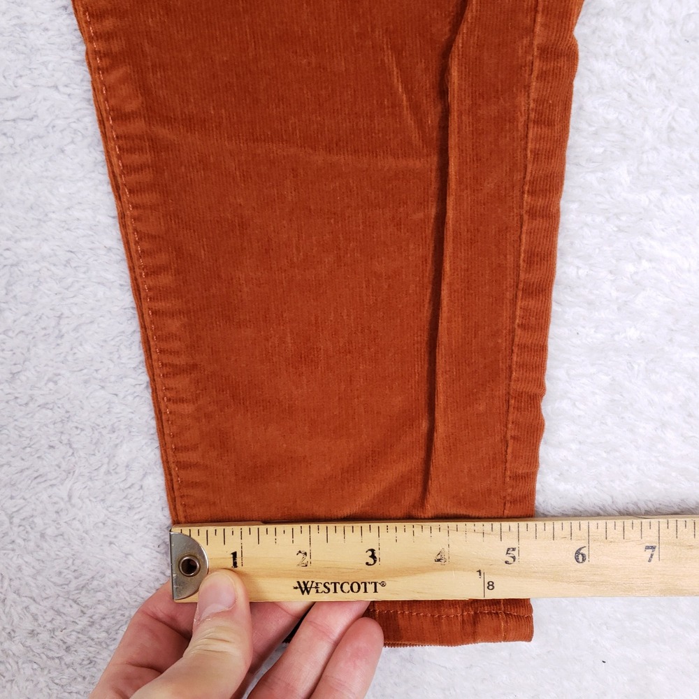 Universal Thread Corduroy Pants Womens 6 28R Skinny Button Fly Rust Orange Fall - Picture 6 of 11